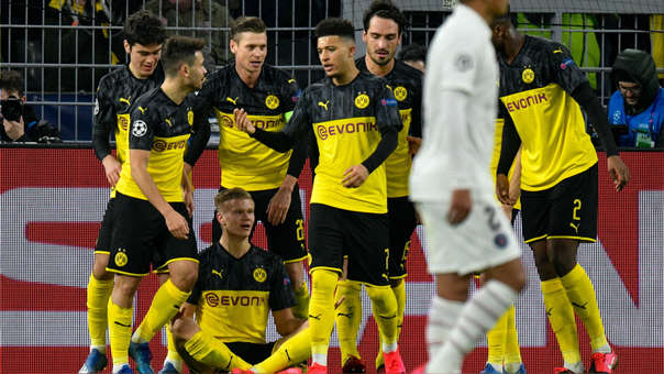 Borussia Dortmund dio el primer golpe y derrotó 2-1 al PSG por Champions League