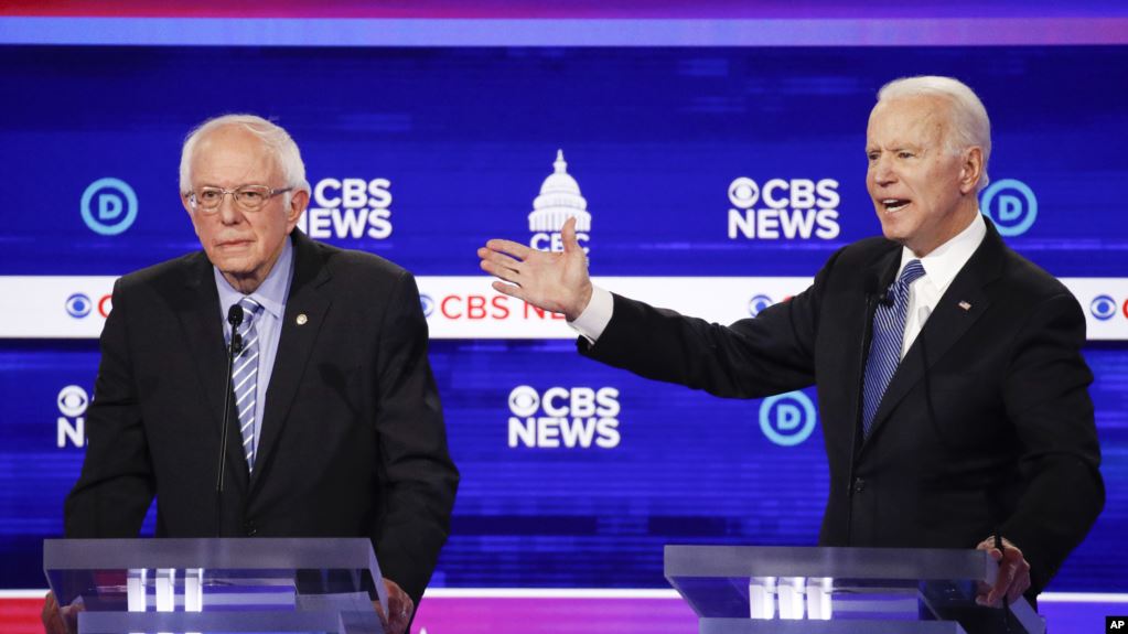 Sanders y Biden se enfrentan en reducida contienda por la nominación demócrata