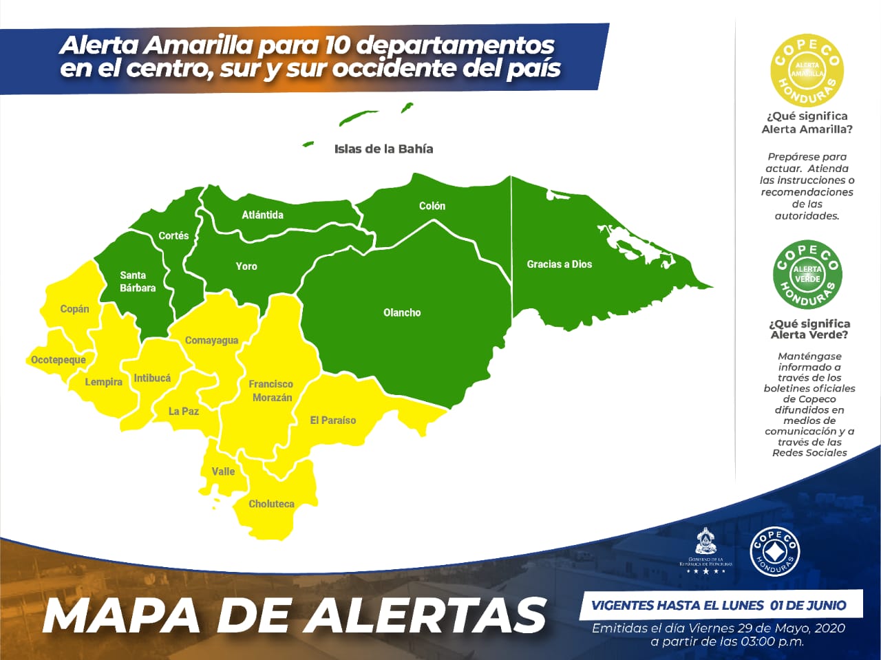 #AlertaAmarilla para 10 departamentos en el centro, sur y sur occidente del país