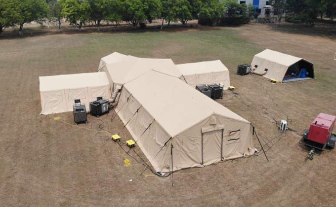 Hoy entra en funcionamiento hospital móvil para #Covid19 en Villanueva, Cortés