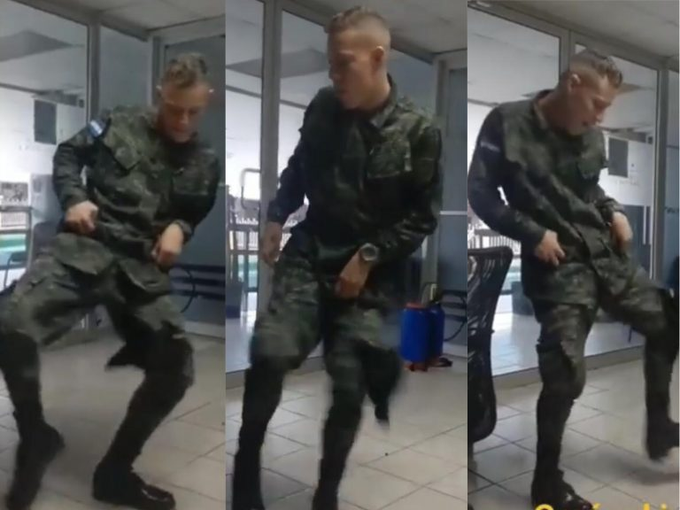 ¡Baja deshonrosa! dan a militar por bailar en Tik Tok ¡Baja deshonrosa! dan a militar por bailar en Tik Tok