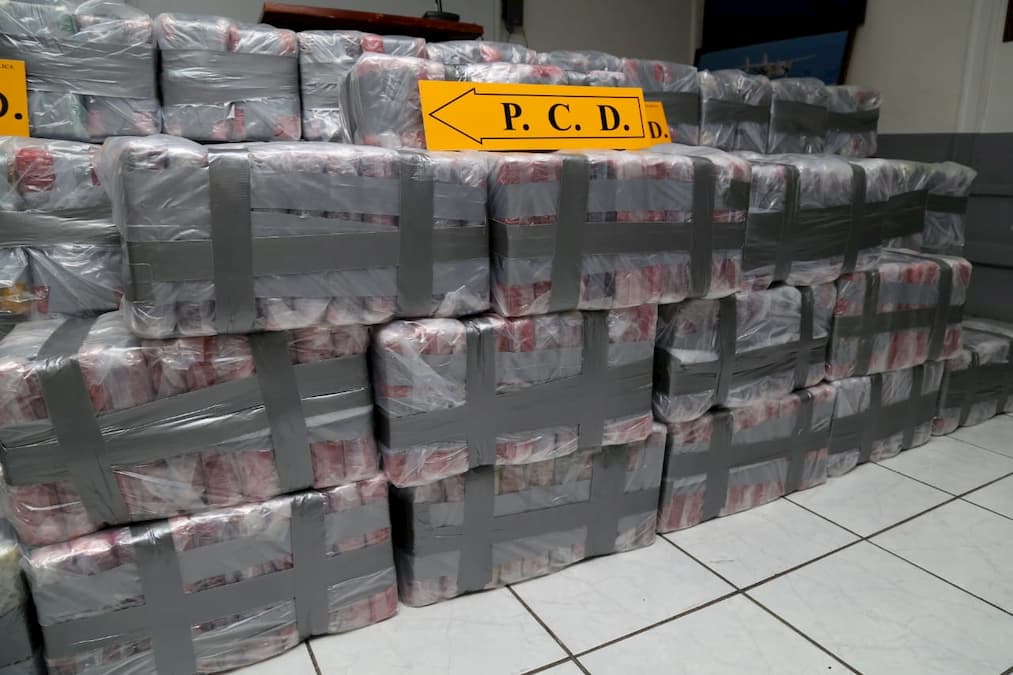Costa Rica decomisa 1.200 kilos de cocaína que iban a ser enviados a Holanda