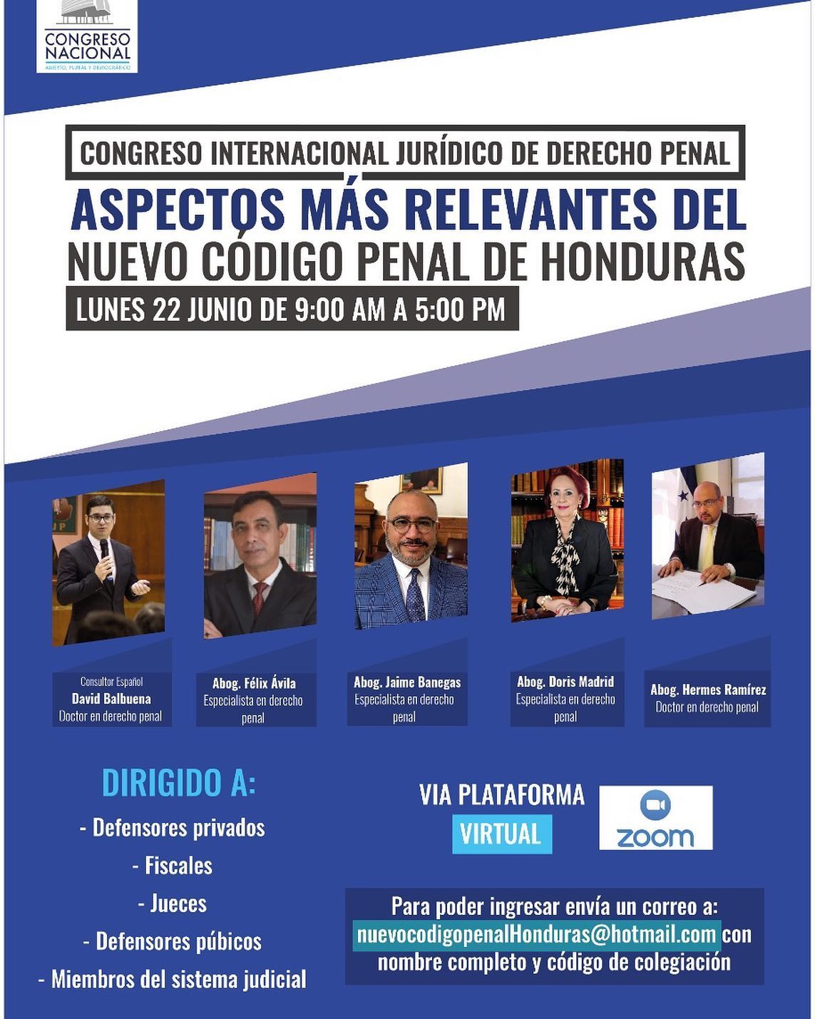 CN celebrará Congreso Internacional Jurídico sobre Derecho Penal CN celebrará Congreso Internacional Jurídico sobre Derecho Penal