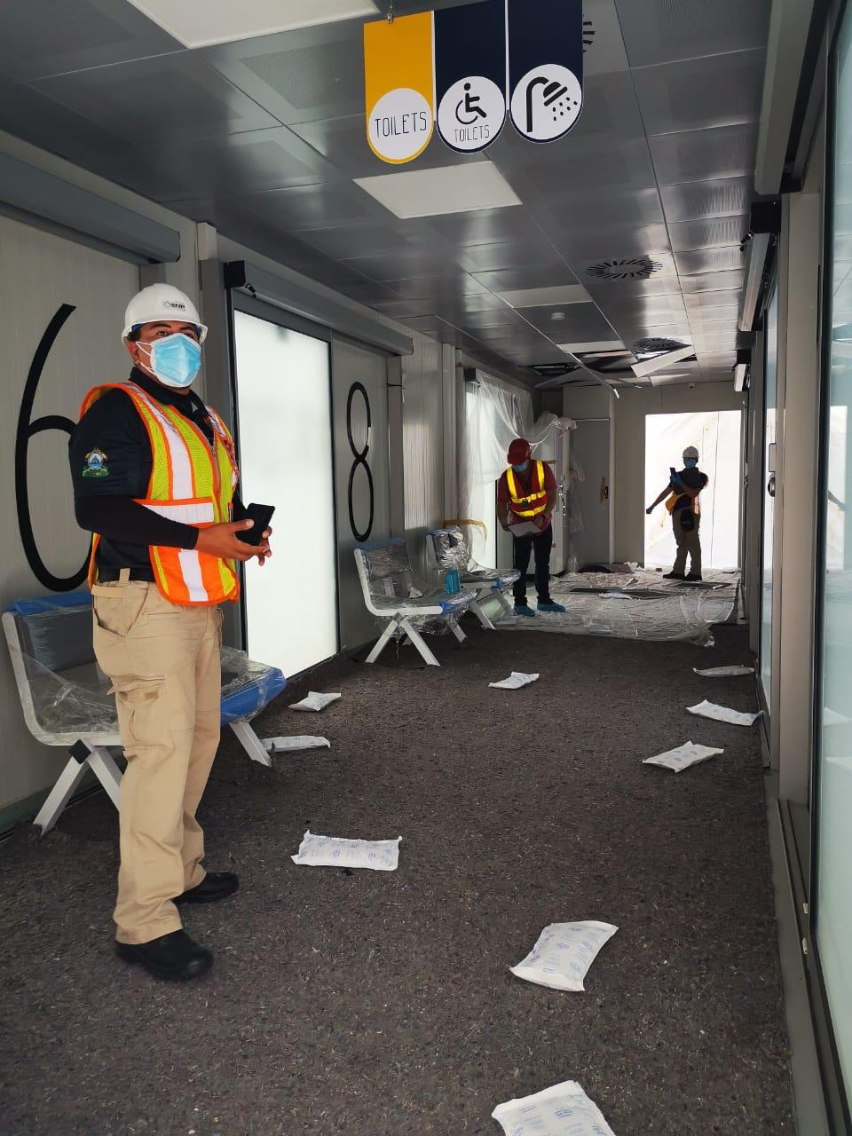 Continúa inspección física de los 78 contenedores que integran módulos de hospitales móviles