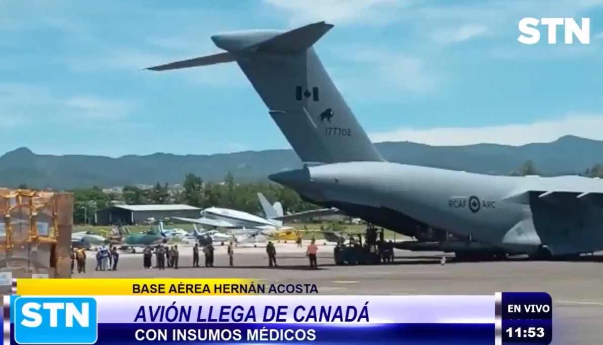 Llega avión de Canadá con mas de L. 22 millones en equipo médico
