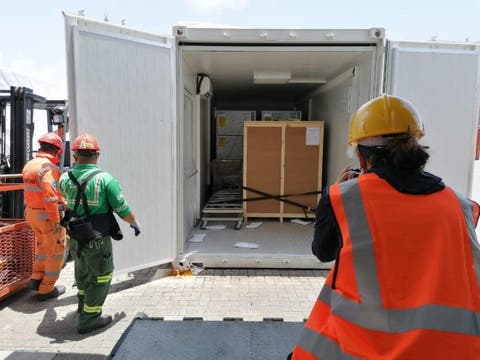 TSC cumple primera etapa de verificación de contenedores de los dos hospitales móviles y espera informe de comisión técnica