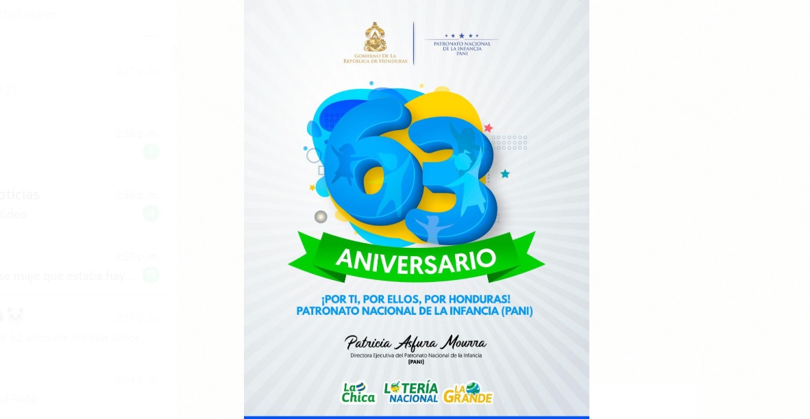El PANI conmemora 63 años de estar al servicio del pueblo Hondureño El PANI conmemora 63 años de estar al servicio del pueblo Hondureño