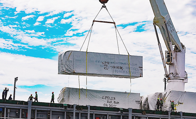Comenzaron labores de ensamblaje de los hospitales móviles