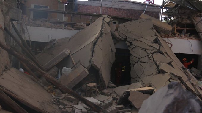 Al menos 17 personas fallecieron tras colapsar el edificio de un restaurante este sábado en la provincia de Shanxi, en el norte de China