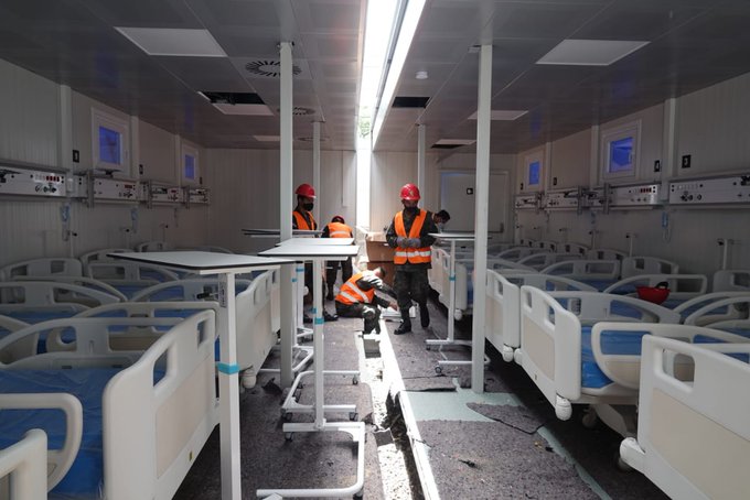 Avanzan trabajos de instalación de Hospitales móviles en Tegucigalpa y San Pedro Sula Avanzan trabajos de instalación de Hospitales móviles en Tegucigalpa y San Pedro Sula