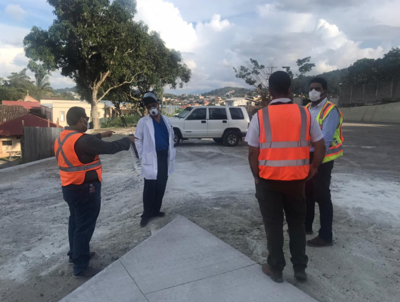 Avanzan obras en plantel para el Hospital Móvil de Santa Rosa de Copán