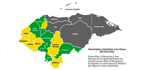 Alerta amarilla por fuertes lluvias para seis departamentos del país