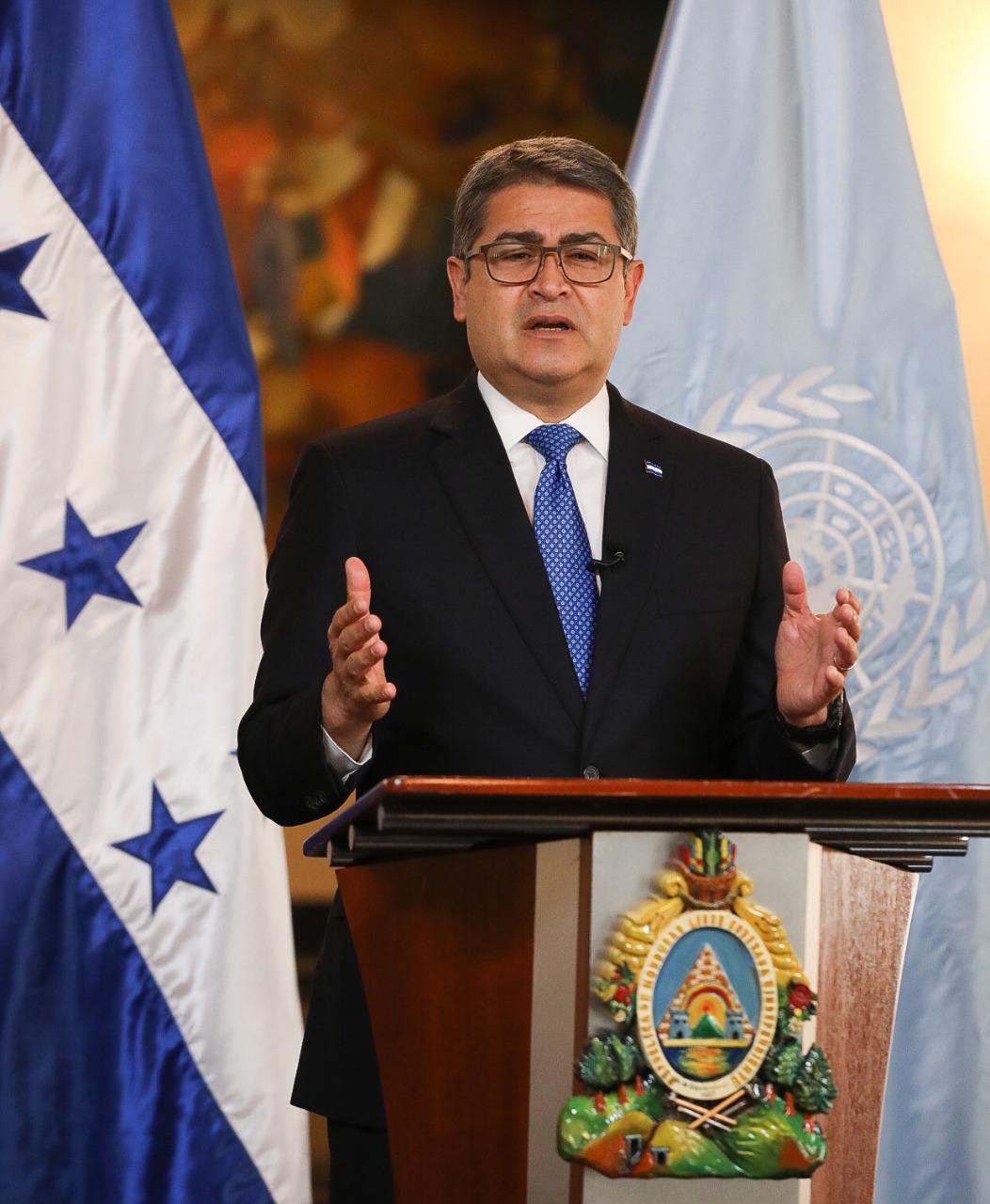 En Asamblea General de la ONU: «JOH» propone creación de grupo de líderes y expertos mundiales que ayude a salir de crisis provocada por pandemia En Asamblea General de la ONU: «JOH» propone creación de grupo de líderes y expertos mundiales que ayude a salir de crisis provocada por pandemia