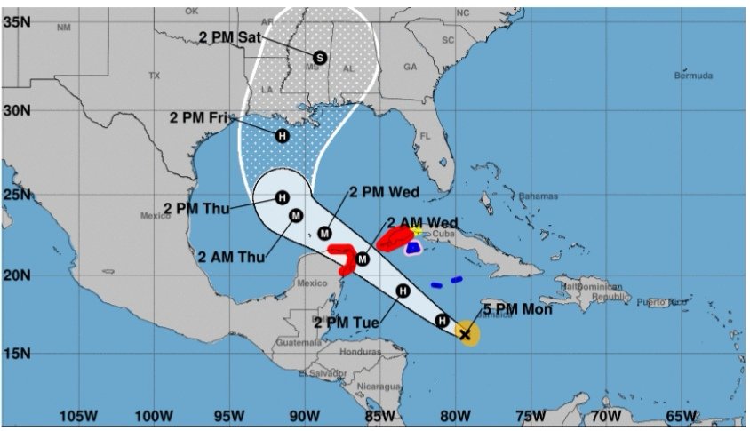 Tormenta Tropical “Delta” se intensificó en Huracán Categoría 1