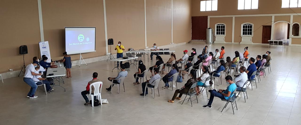 FONAC capacita a veedores sociales de san marcos de Ocotepeque.