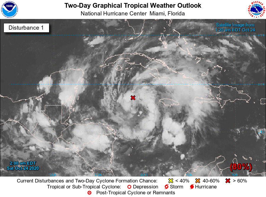 Copeco pronostica fuertes lluvias para este domingo y lunes por Tormenta Tropical Zeta