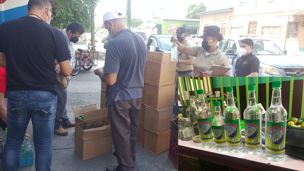 Autoridades ejecutan decomisos de “aguardiente adulterada” en la Zona Norte del país