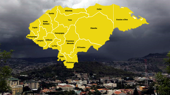 Copeco decreta alerta amarilla por lluvias para todo el territorio nacional