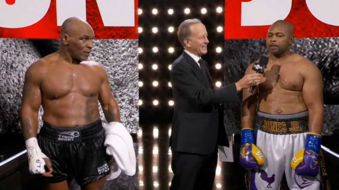 Mike Tyson y Roy Jones empatan tras ocho rounds en combate de exhibición