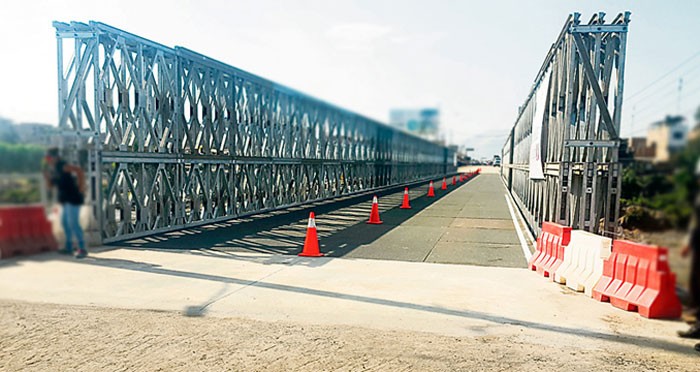 Trasladan puente bailey para la Arada, Santa Bárbara Trasladan puente bailey para la Arada, Santa Bárbara