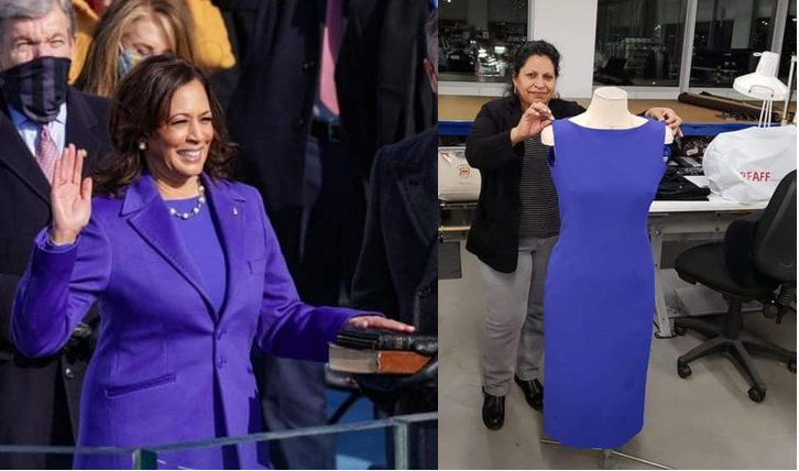 Hondureña fue quien confeccionó vestido utilizado por Kamala Harris en toma de posesión de EEUU Hondureña fue quien confeccionó vestido utilizado por Kamala Harris en toma de posesión de EEUU