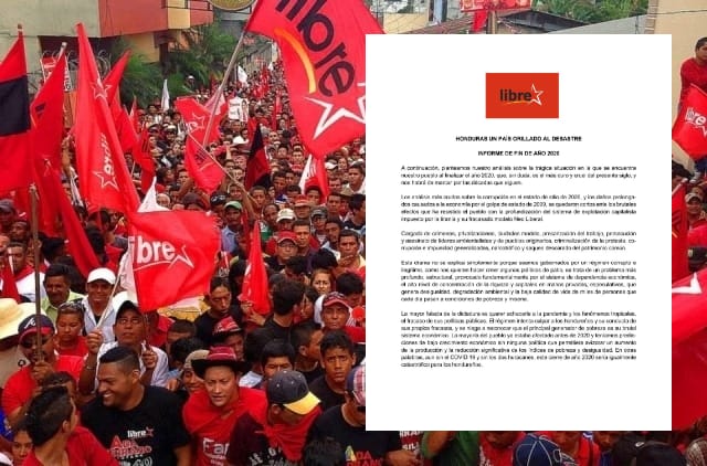 LIBRE presenta Informe de fin de año: “Honduras un país orillado al desastre” LIBRE presenta Informe de fin de año: “Honduras un país orillado al desastre”
