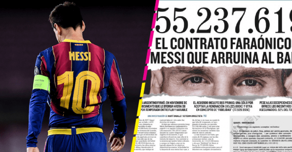 Las cifras millonarias del contrato de Messi, ascienden a más de 500 millones de Euros