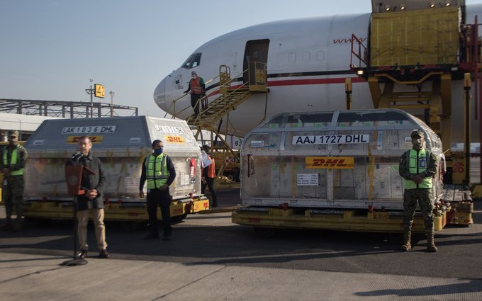 Llega a México nuevo lote con 511 mil vacunas antiCovid-19 de Pfizer Llega a México nuevo lote con 511 mil vacunas antiCovid-19 de Pfizer