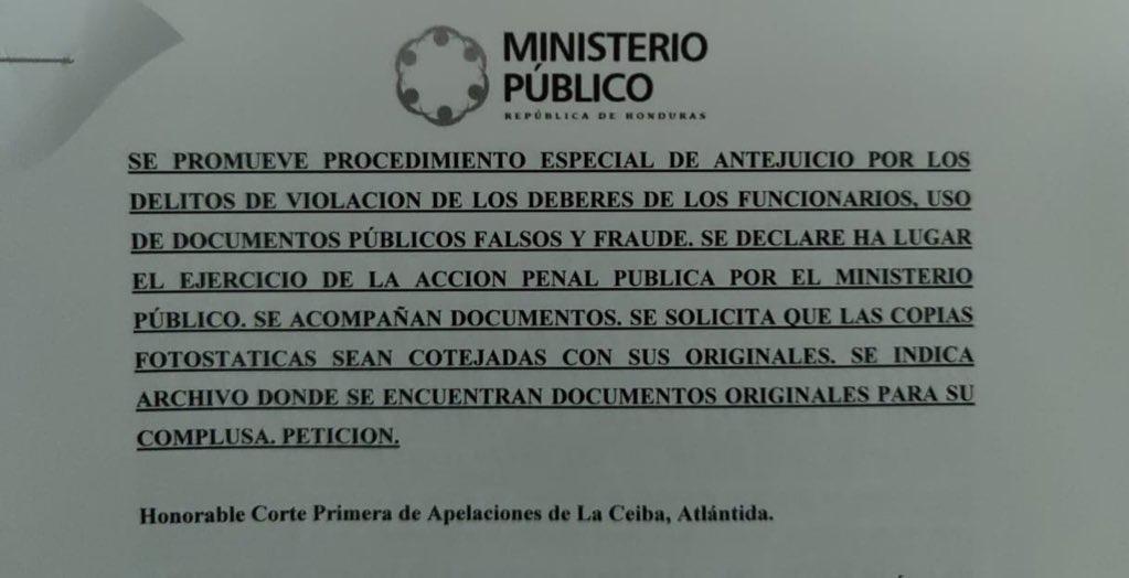 Antejuicio contra exalcalde de La Ceiba por investigación de actos de corrupción Antejuicio contra exalcalde de La Ceiba por investigación de actos de corrupción