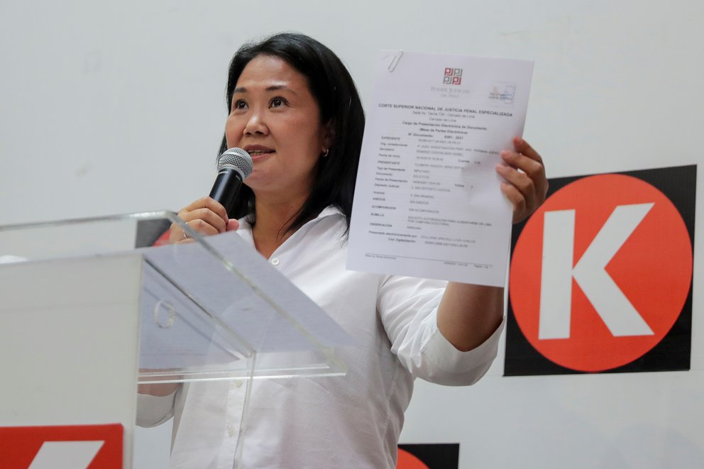 Perú: Keiko Fujimori aseguró que hará una campaña sin ataques en la segunda vuelta con Castillo Perú: Keiko Fujimori aseguró que hará una campaña sin ataques en la segunda vuelta con Castillo