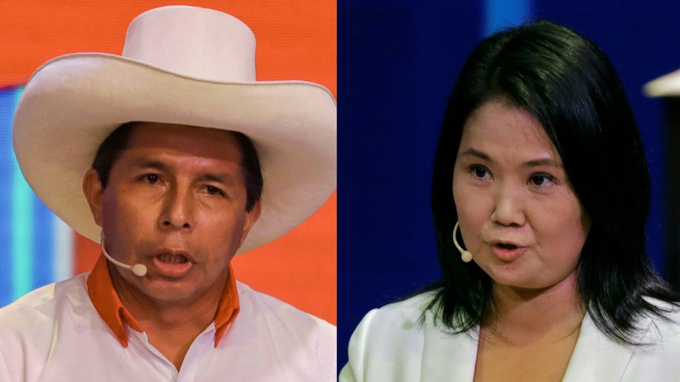 Pedro Castillo supera a Keiko Fujimori en la primera encuesta para el ballotage en Perú