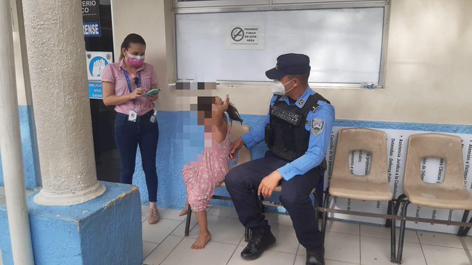 Menor en riesgo social es rescatada por la Policía Nacional en San Pedro Sula