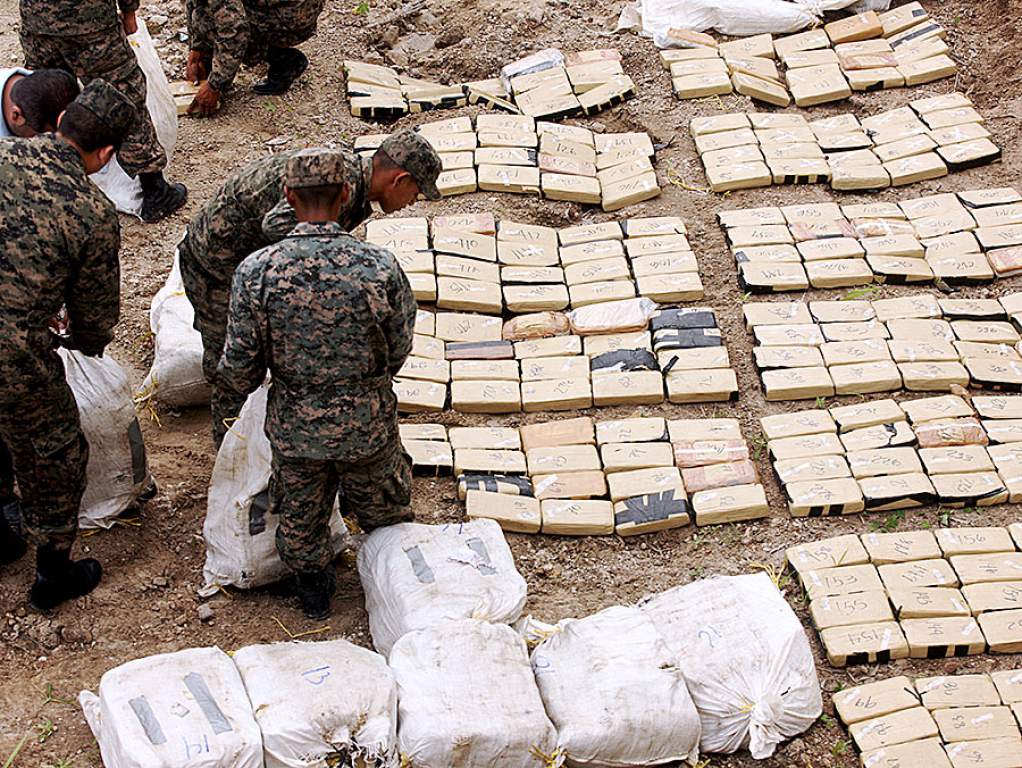 Unos 9 mil kilos de droga se han incautado en Honduras en lo que va del 2021