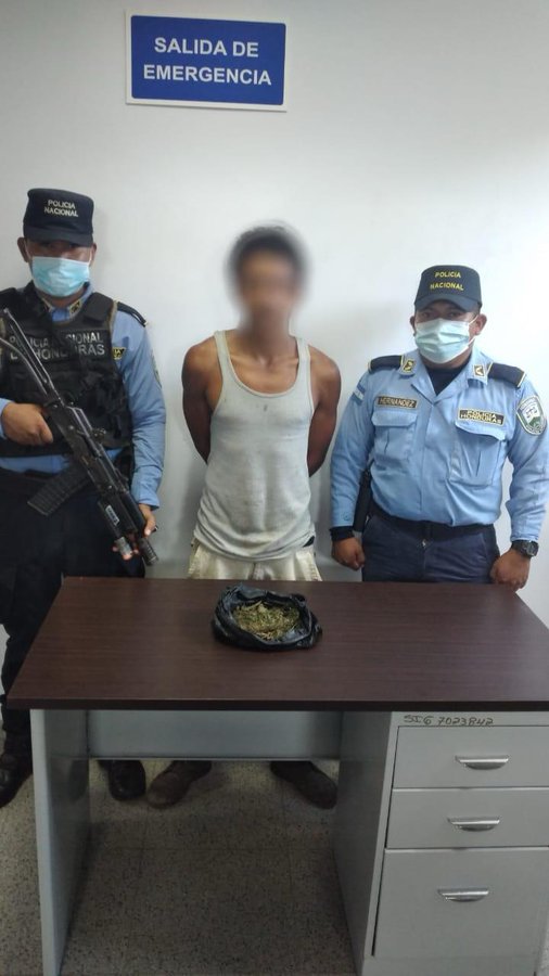 Presunto distribuidor de drogas es capturado en Catacamas, Olancho.