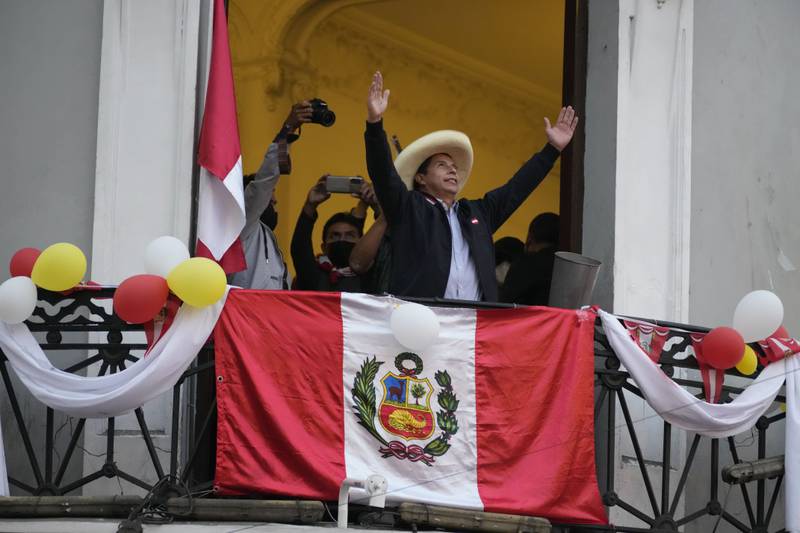Pedro Castillo es el nuevo presidente de Perú