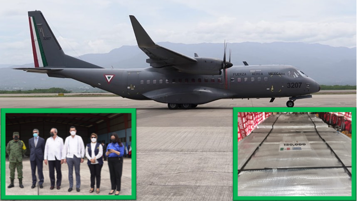 Llegan a Honduras las 154.100 dosis de vacunas donadas por México Llegan a Honduras las 154.100 dosis de vacunas donadas por México