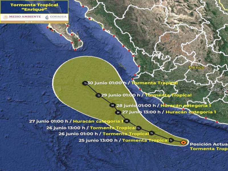 Se forma la tormenta tropical «Enrique» en el Pacífico Se forma la tormenta tropical «Enrique» en el Pacífico