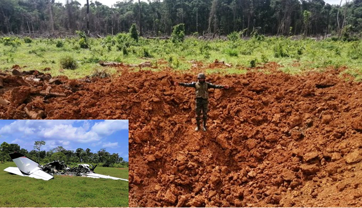 Fuerzas Armadas destruyen avioneta y narcopista en Brus Laguna