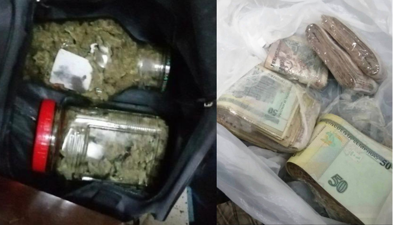 Policía captura en la capital a motociclista de empresa de envíos en posesión de drogas y 114 mil lempiras
