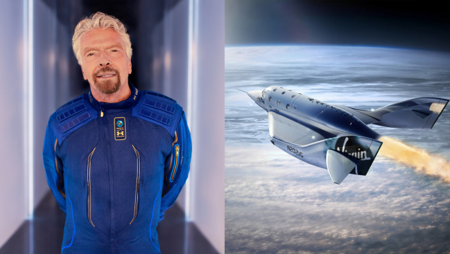 El multimillonario Richard Branson realiza exitoso vuelo espacial