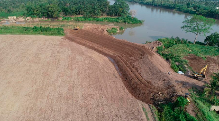 Reconstrucción de bordos en el Valle de Sula avanza en un 98% Reconstrucción de bordos en el Valle de Sula avanza en un 98%