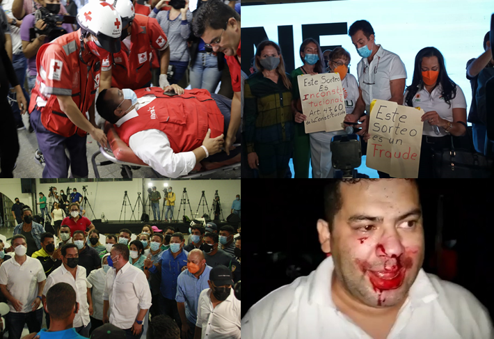 Zafarrancho entre partidos impide sorteo de papeleta electoral en la capital