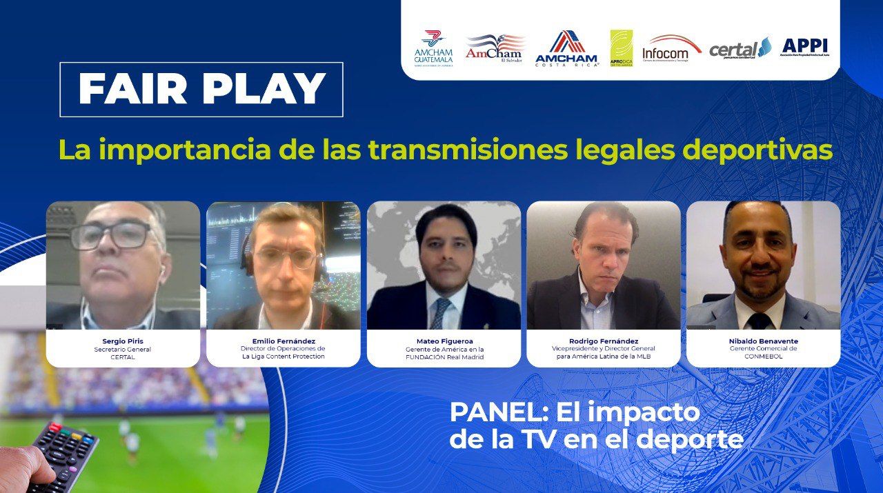 APRODICA Guatemala y APPI Honduras se suman a AmCham Costa Rica y El Salvador para promover la importancia de las trasmisiones legales deportivas APRODICA Guatemala y APPI Honduras se suman a AmCham Costa Rica y El Salvador para promover la importancia de las trasmisiones legales deportivas