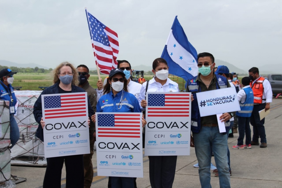 Honduras recibe más de 81 mil vacunas de Pfizer donadas por EEUU
