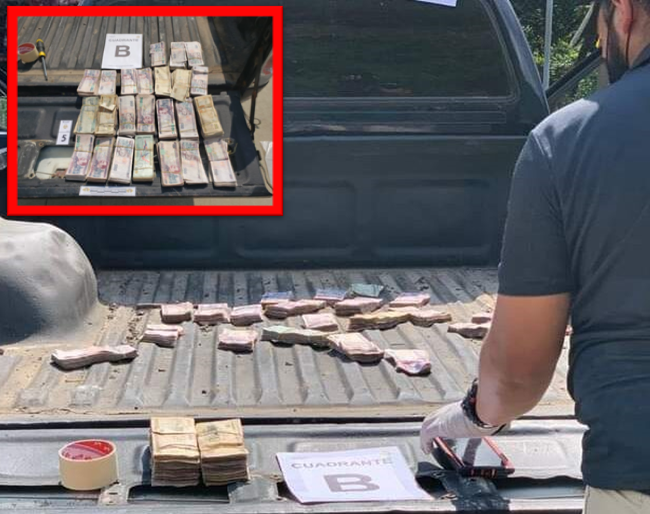 ATIC detiene a dos ciudadanos con más de un millón de lempiras ocultos en vehículo