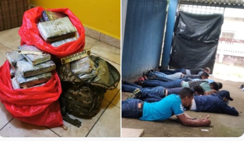 Con 50 kilos de supuesta cocaína detienen a seis policías en Tocoa, Colón Con 50 kilos de supuesta cocaína detienen a seis policías en Tocoa, Colón