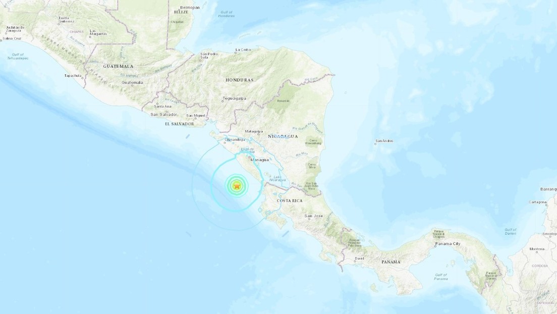 Un sismo de magnitud 6,2 se registra frente a las costas de Nicaragua