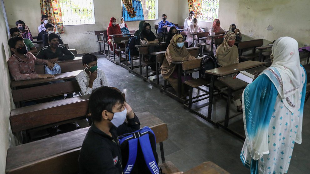 India reabre sus escuelas en varias regiones por baja de casos de Covid tras 19 meses cerradas
