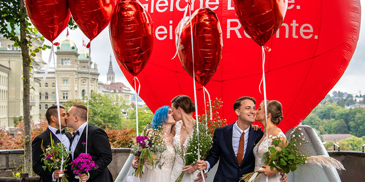 Suiza permitirá las bodas homosexuales desde el 1 de julio