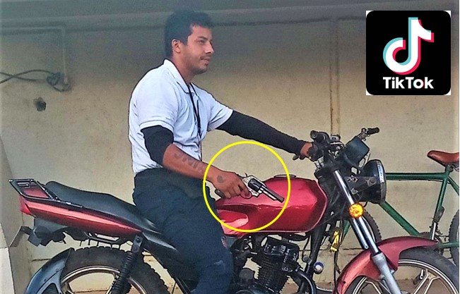 Red social de Tik Tok, registra muerte de guardia tras jugar a la «ruleta rusa» en La Ceiba, Atlántida